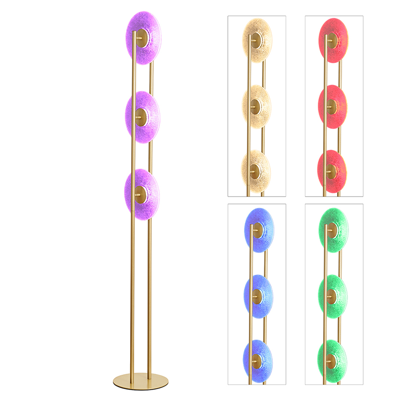 LED RGB подна светилка со 3 дискови